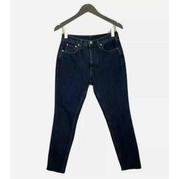 Rag & Bone High Rise Raw Edge Tapered Skinny Jeans - Picture 3 of 12